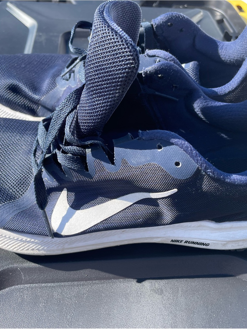 Nike Men’s Navy and White Athletic Running Shoes
